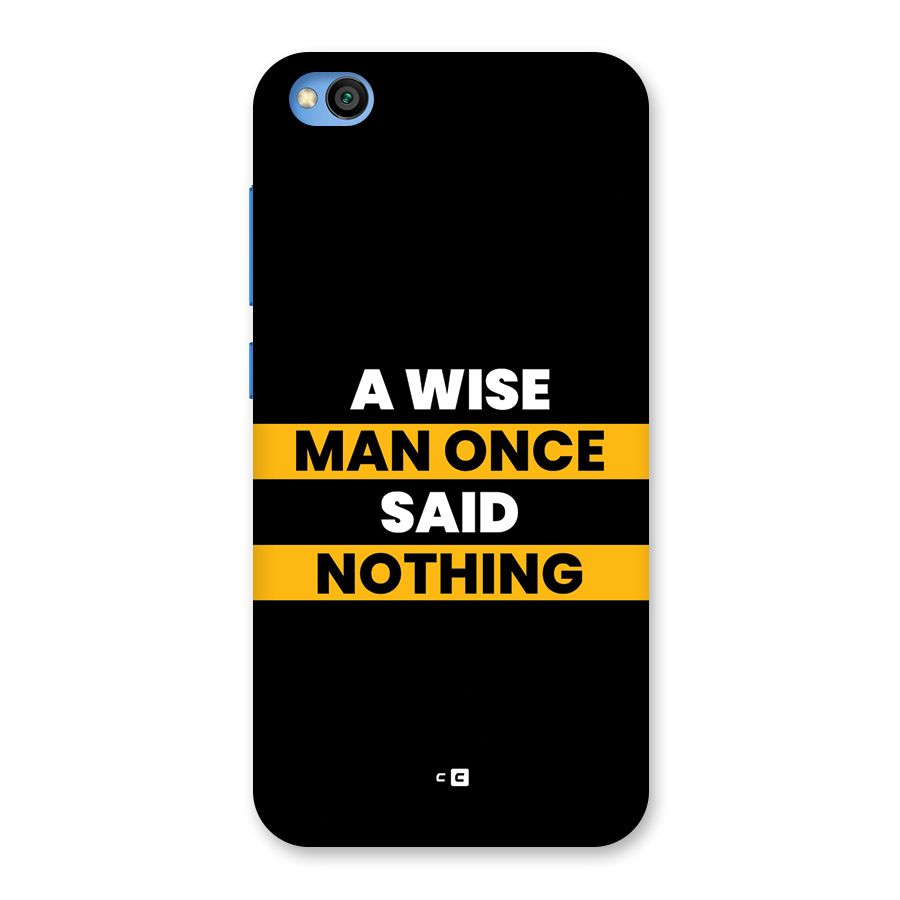 Wise Man Back Case for Redmi Go