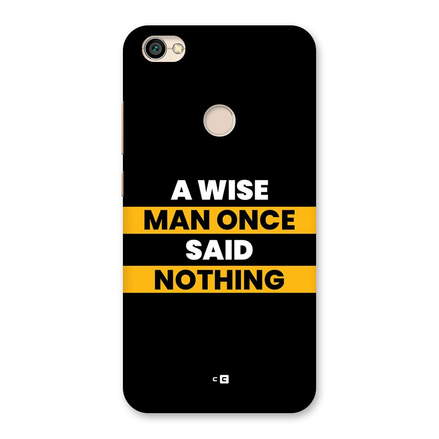 Wise Man Back Case for Redmi Y1 2017