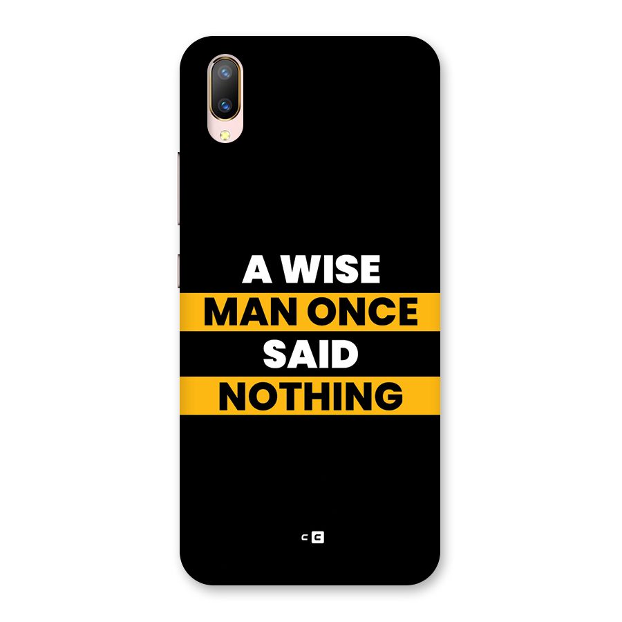 Wise Man Back Case for Vivo V11 Pro