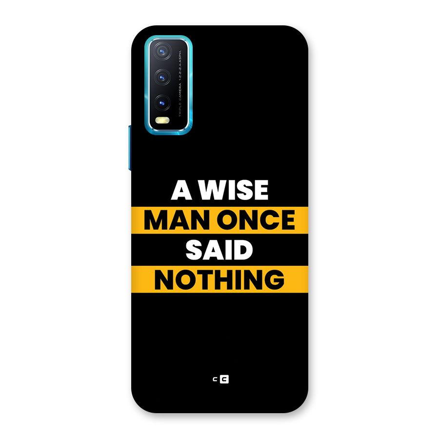 Wise Man Back Case for Vivo Y20A