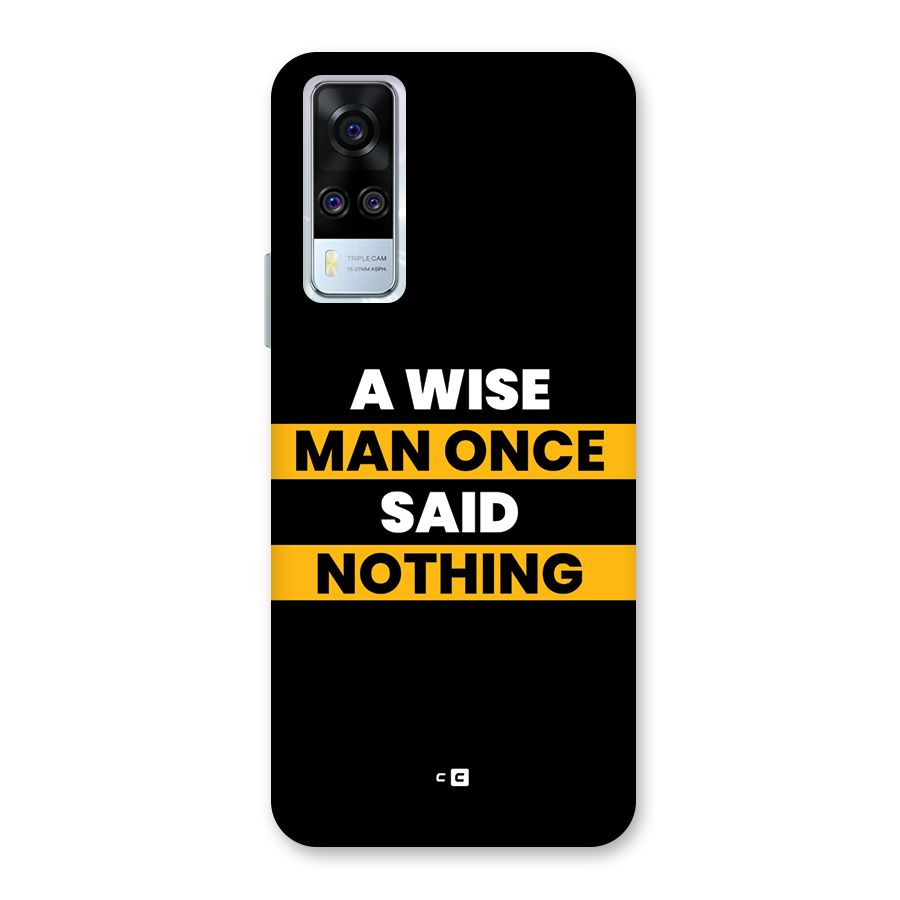 Wise Man Back Case for Vivo Y31