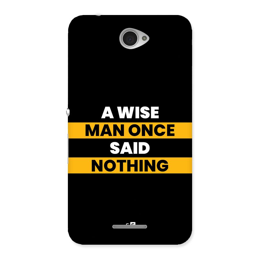 Wise Man Back Case for Xperia E4