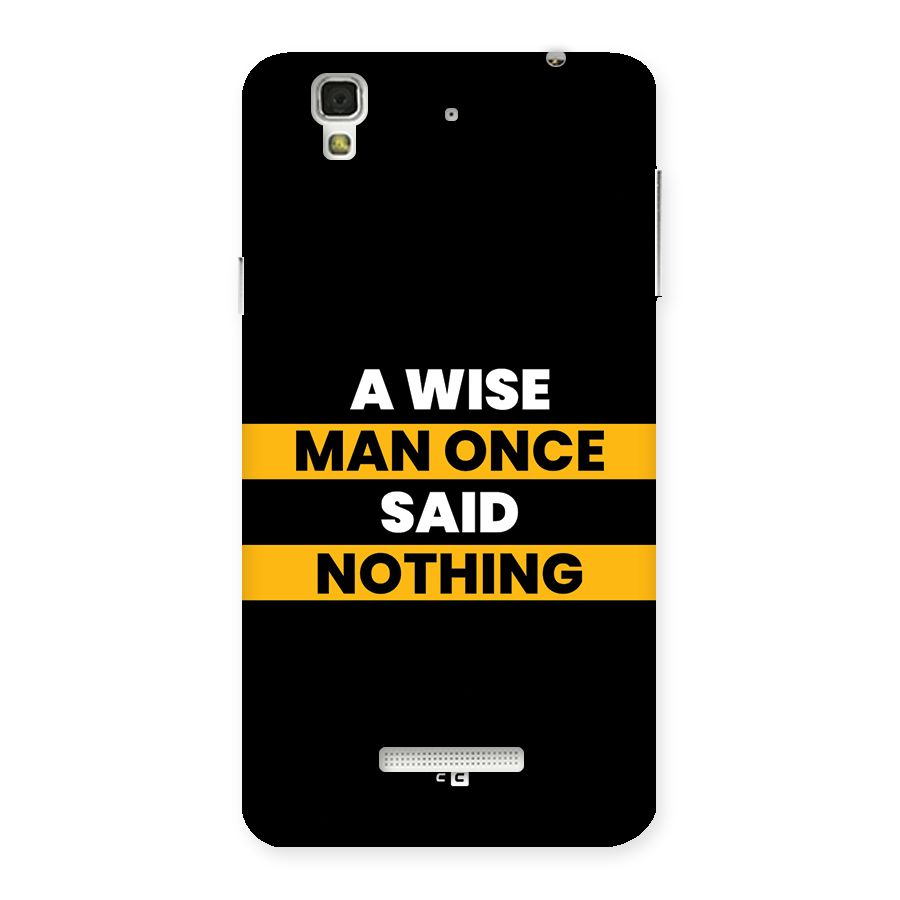Wise Man Back Case for YU Yureka Plus