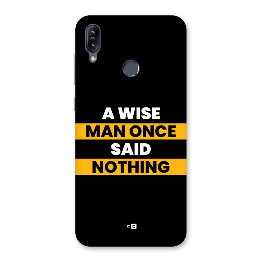 Wise Man Back Case for Zenfone Max M2