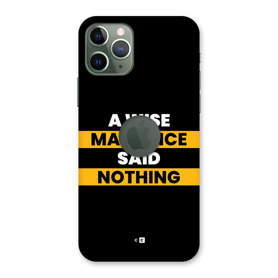 Wise Man Back Case for iPhone 11 Pro Logo Cut