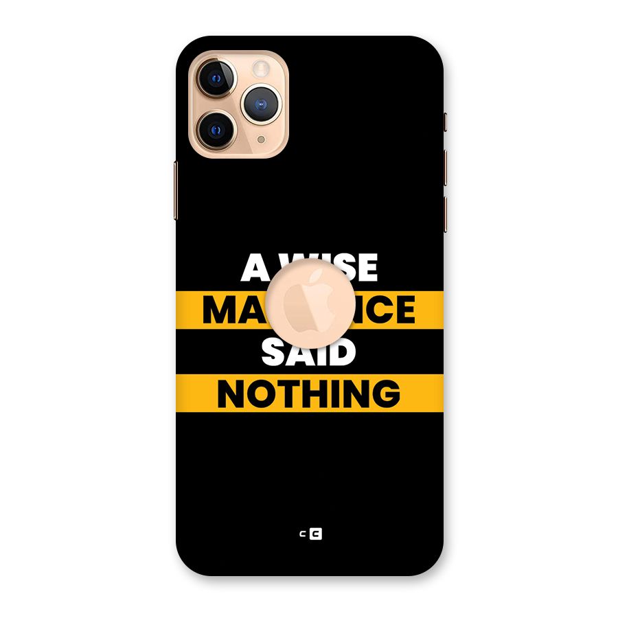 Wise Man Back Case for iPhone 11 Pro Max Logo Cut