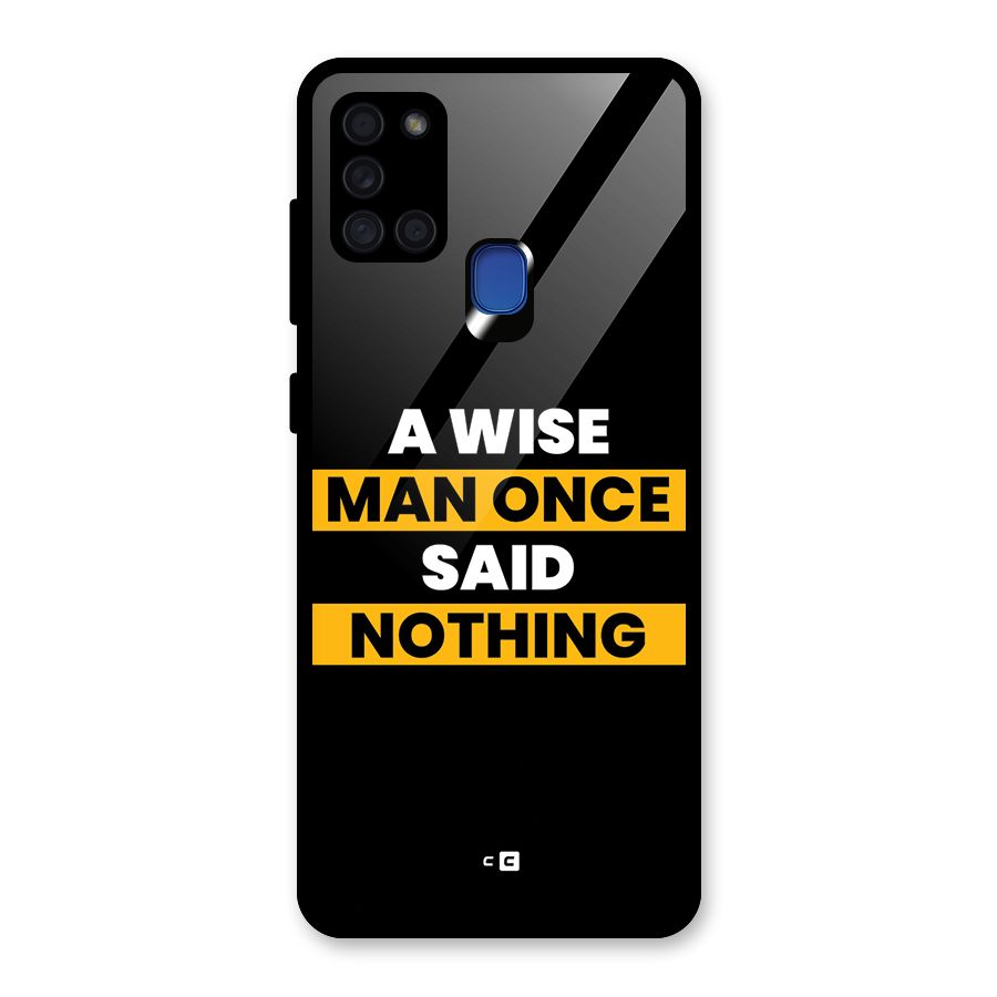 Wise Man Glass Back Case for Galaxy A21s