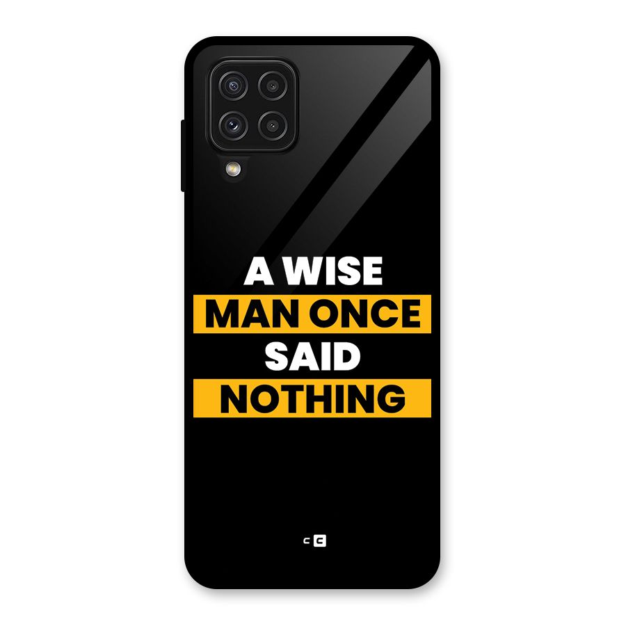 Wise Man Glass Back Case for Galaxy A22 4G