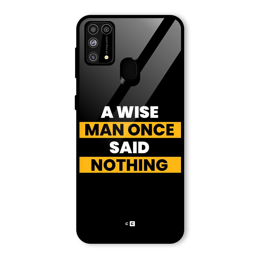 Wise Man Glass Back Case for Galaxy F41