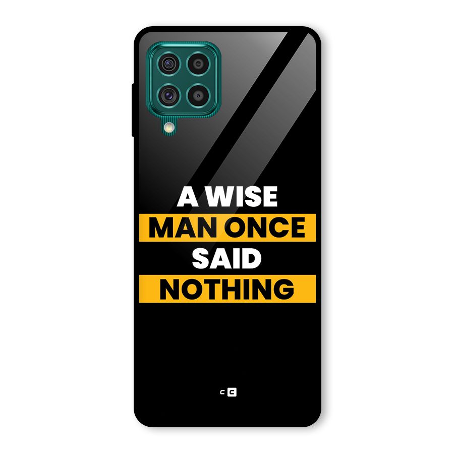Wise Man Glass Back Case for Galaxy F62