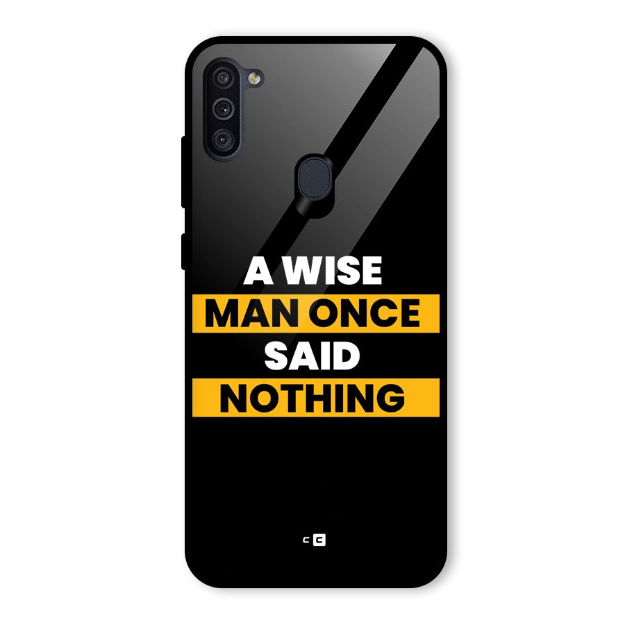 Wise Man Glass Back Case for Galaxy M11