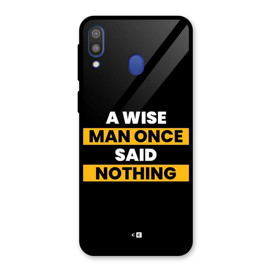 Wise Man Glass Back Case for Galaxy M20