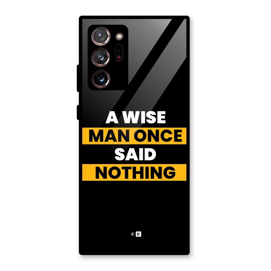 Wise Man Glass Back Case for Galaxy Note 20 Ultra 5G