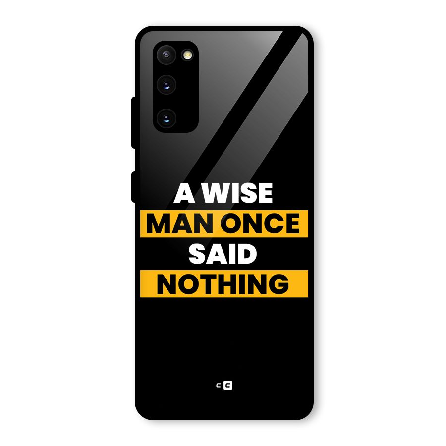 Wise Man Glass Back Case for Galaxy S20 FE 5G