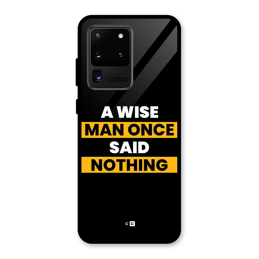 Wise Man Glass Back Case for Galaxy S20 Ultra