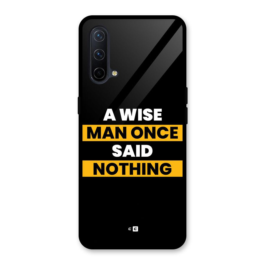 Wise Man Glass Back Case for OnePlus Nord CE 5G