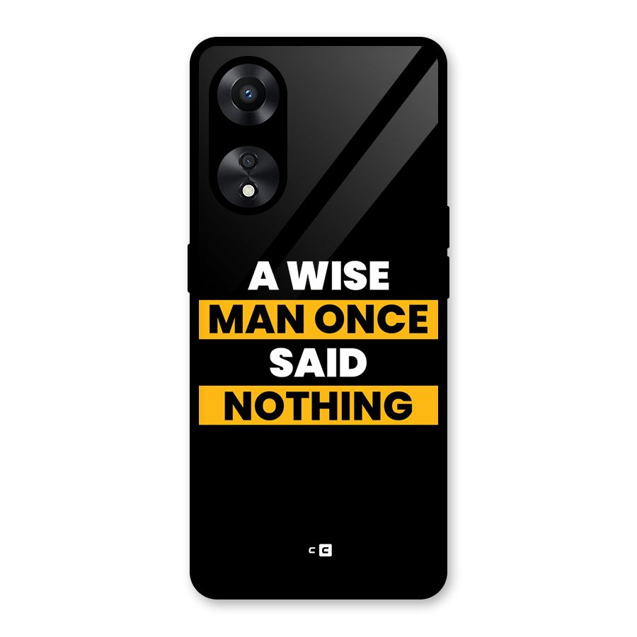 Wise Man Glass Back Case for Oppo A78