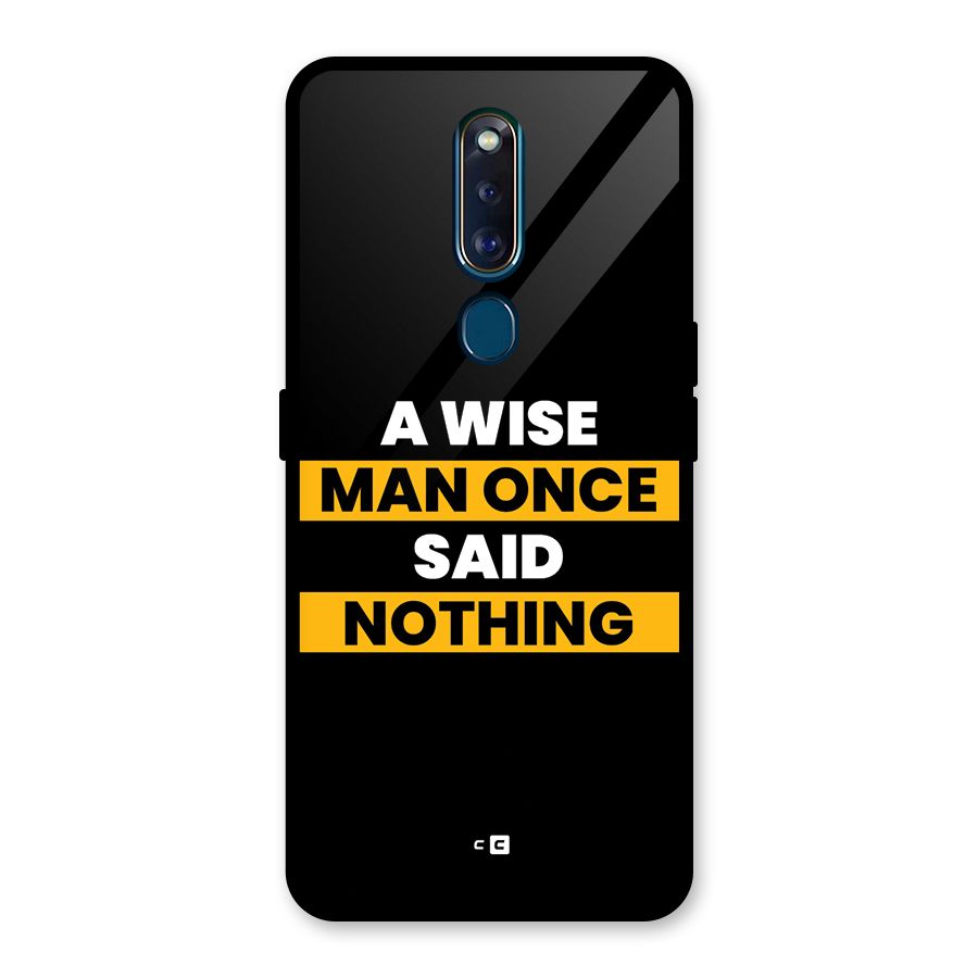 Wise Man Glass Back Case for Oppo F11 Pro