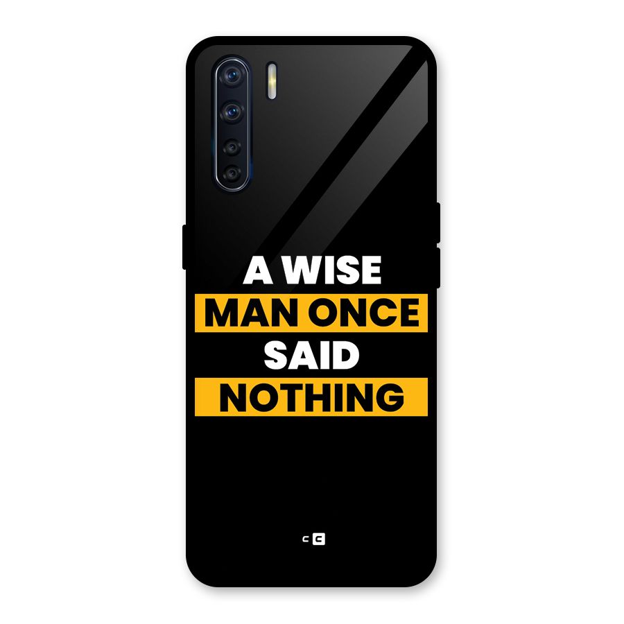 Wise Man Glass Back Case for Oppo F15