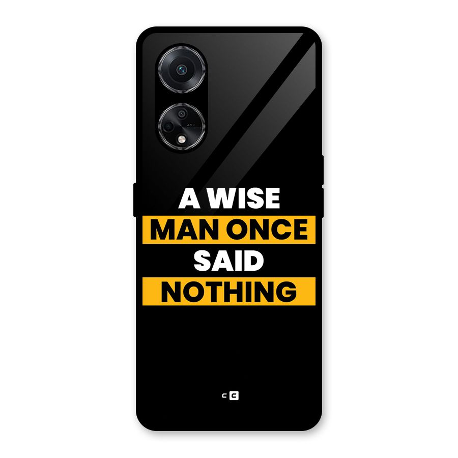 Wise Man Glass Back Case for Oppo F23