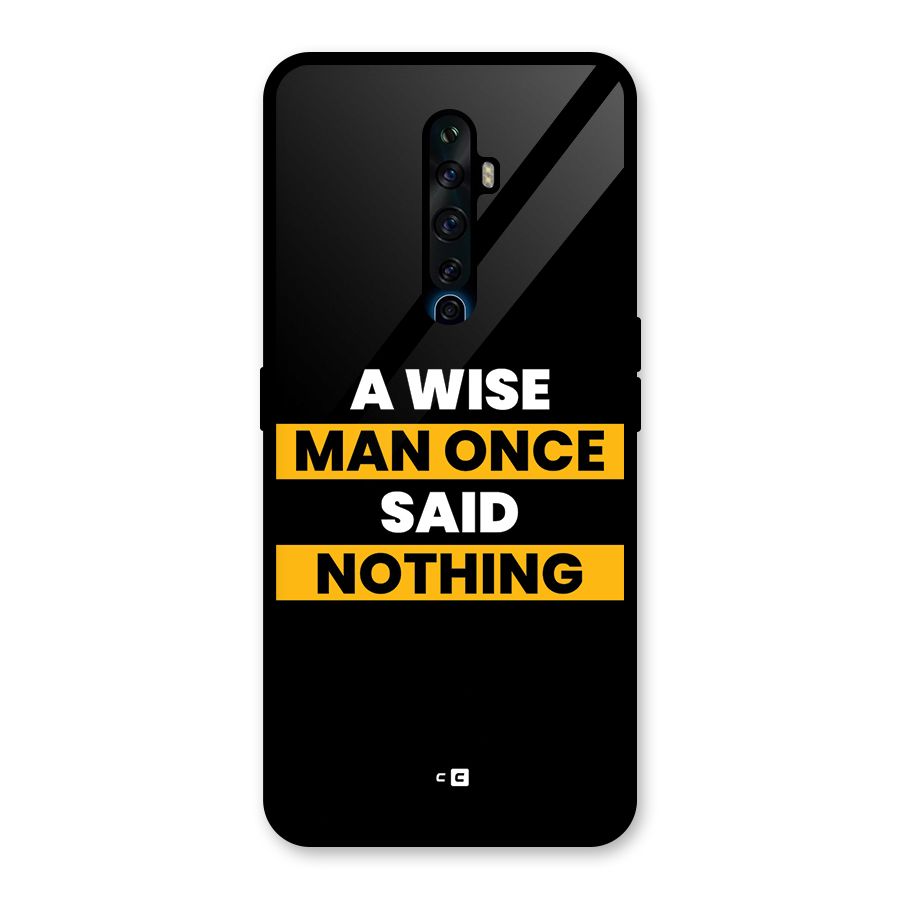 Wise Man Glass Back Case for Oppo Reno2 Z