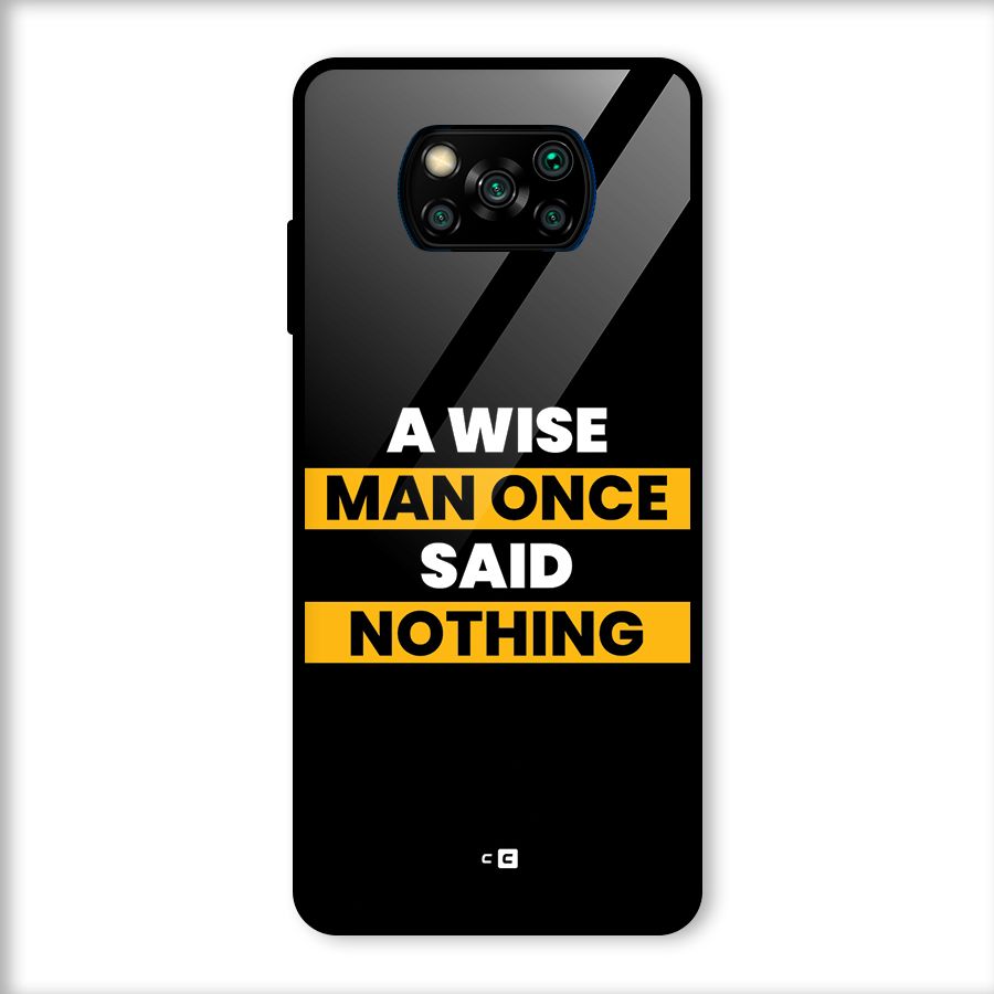 Wise Man Glass Back Case for Poco X3