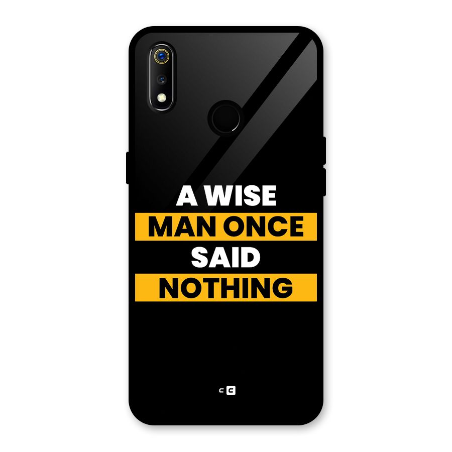 Wise Man Glass Back Case for Realme 3i