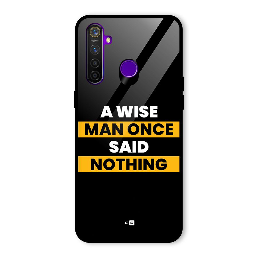 Wise Man Glass Back Case for Realme 5 Pro