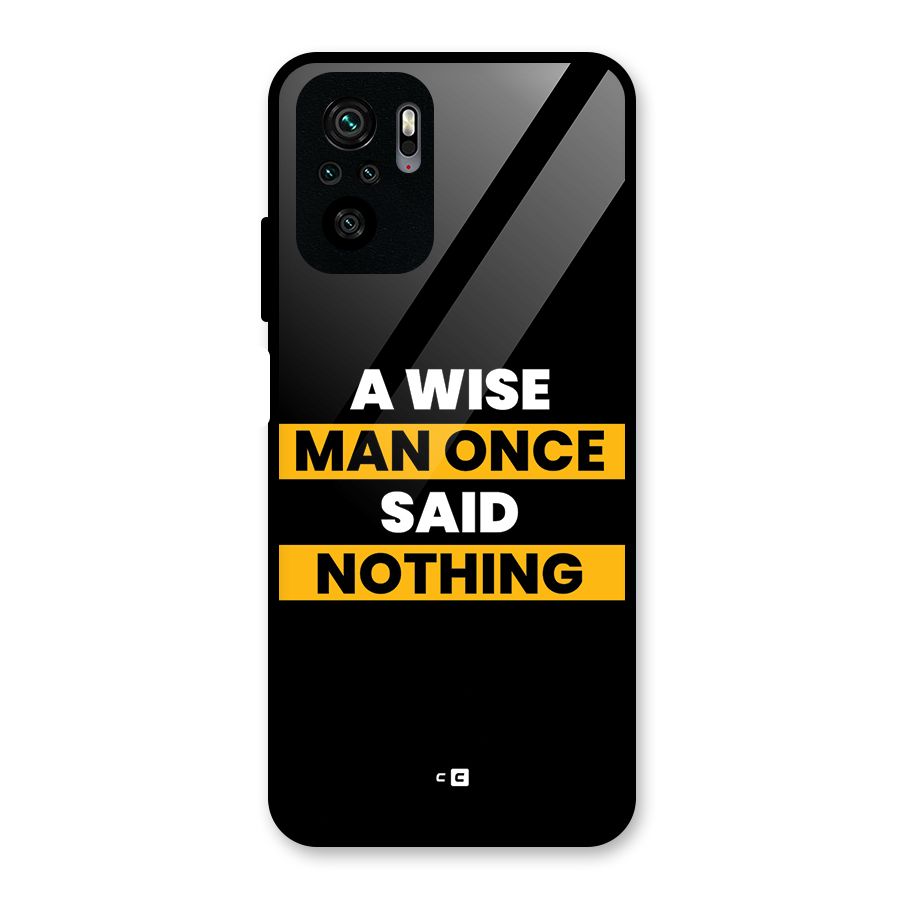 Wise Man Glass Back Case for Redmi Note 10S