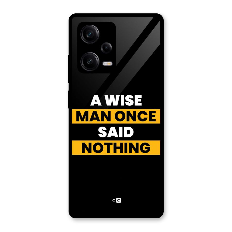 Wise Man Glass Back Case for Redmi Note 12 Pro