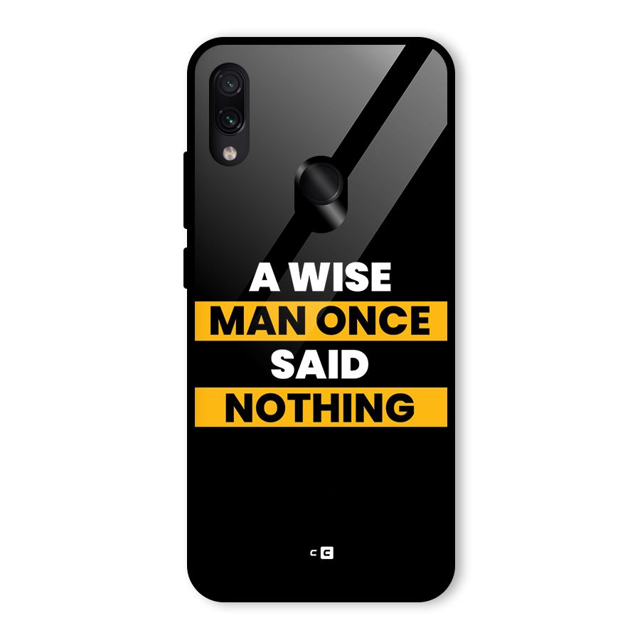 Wise Man Glass Back Case for Redmi Note 7 Pro