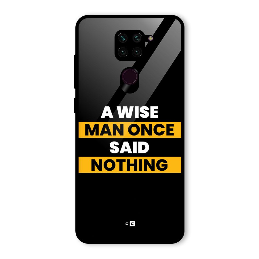 Wise Man Glass Back Case for Redmi Note 9