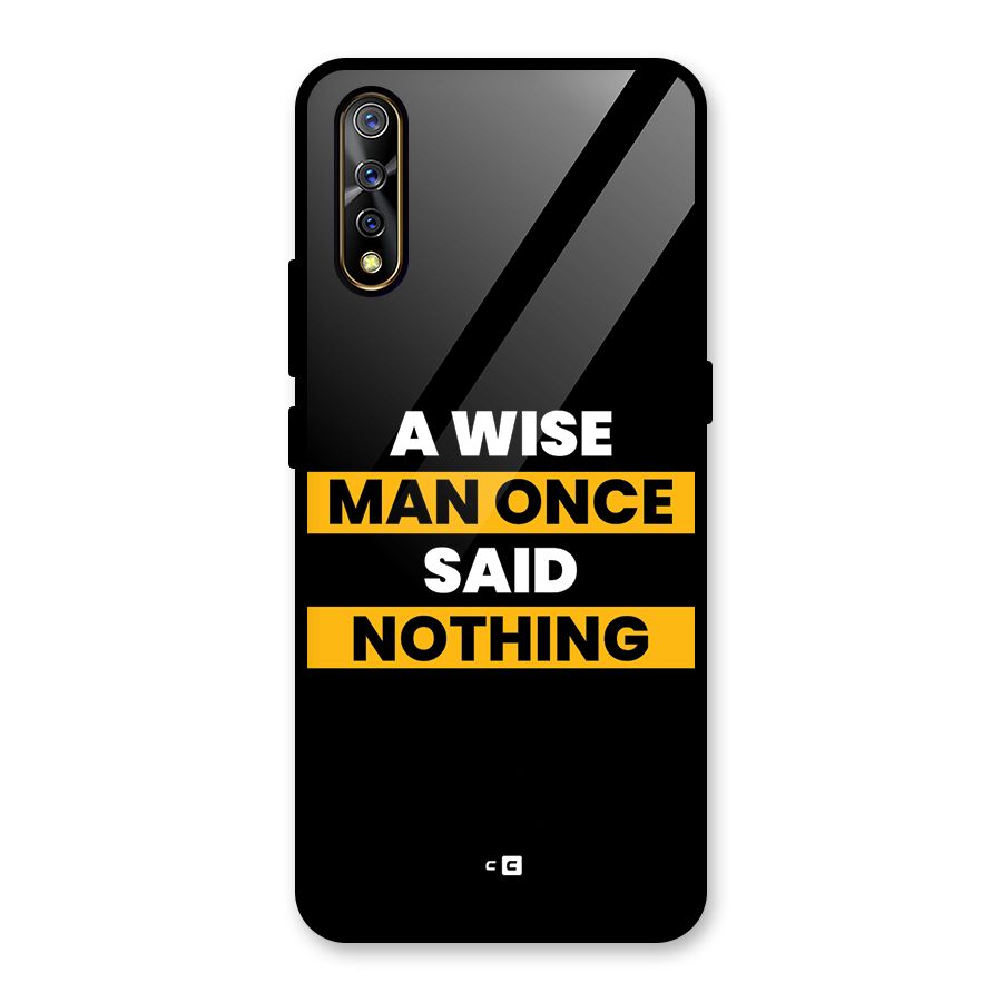 Wise Man Glass Back Case for Vivo S1