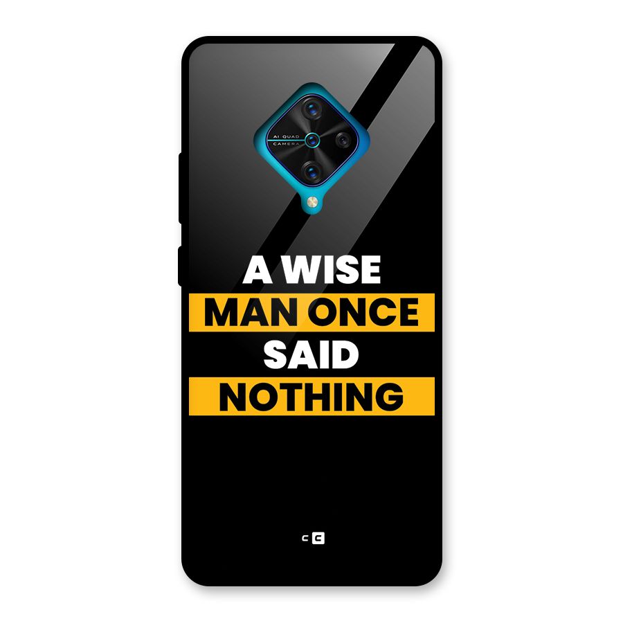 Wise Man Glass Back Case for Vivo S1 Pro