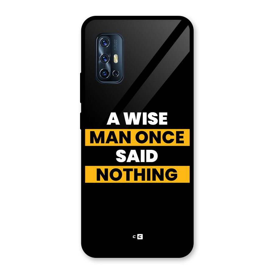 Wise Man Glass Back Case for Vivo V17