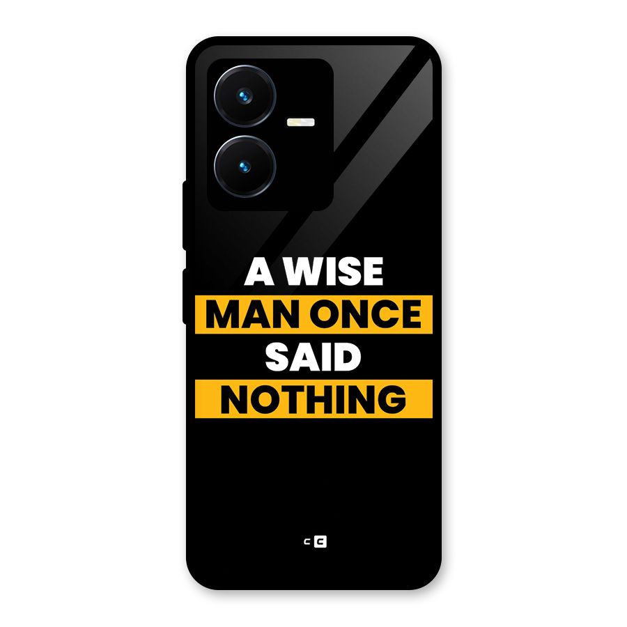 Wise Man Glass Back Case for Vivo Y22s