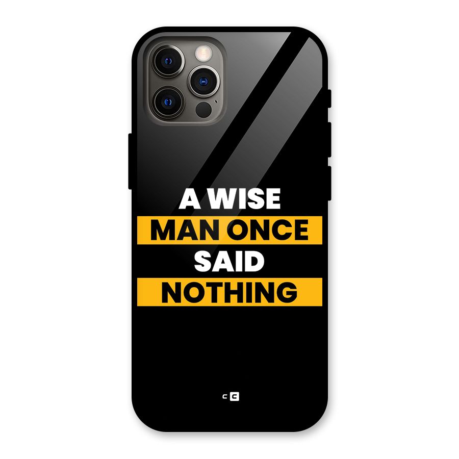 Wise Man Glass Back Case for iPhone 12 Pro