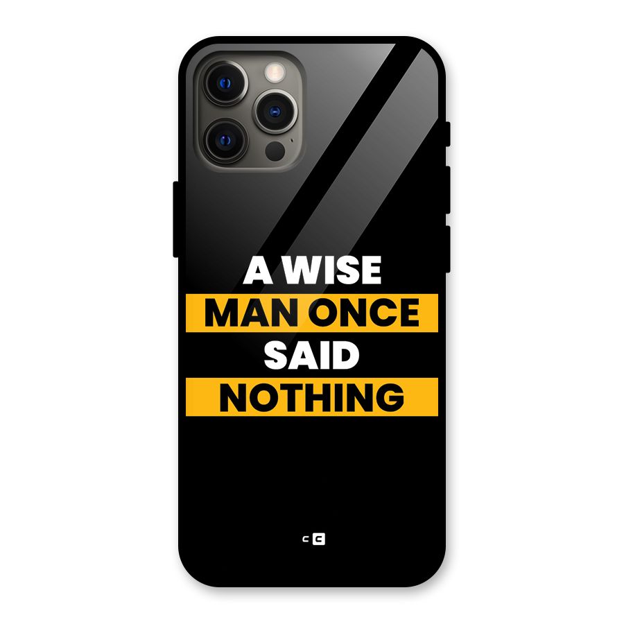 Wise Man Glass Back Case for iPhone 12 Pro Max