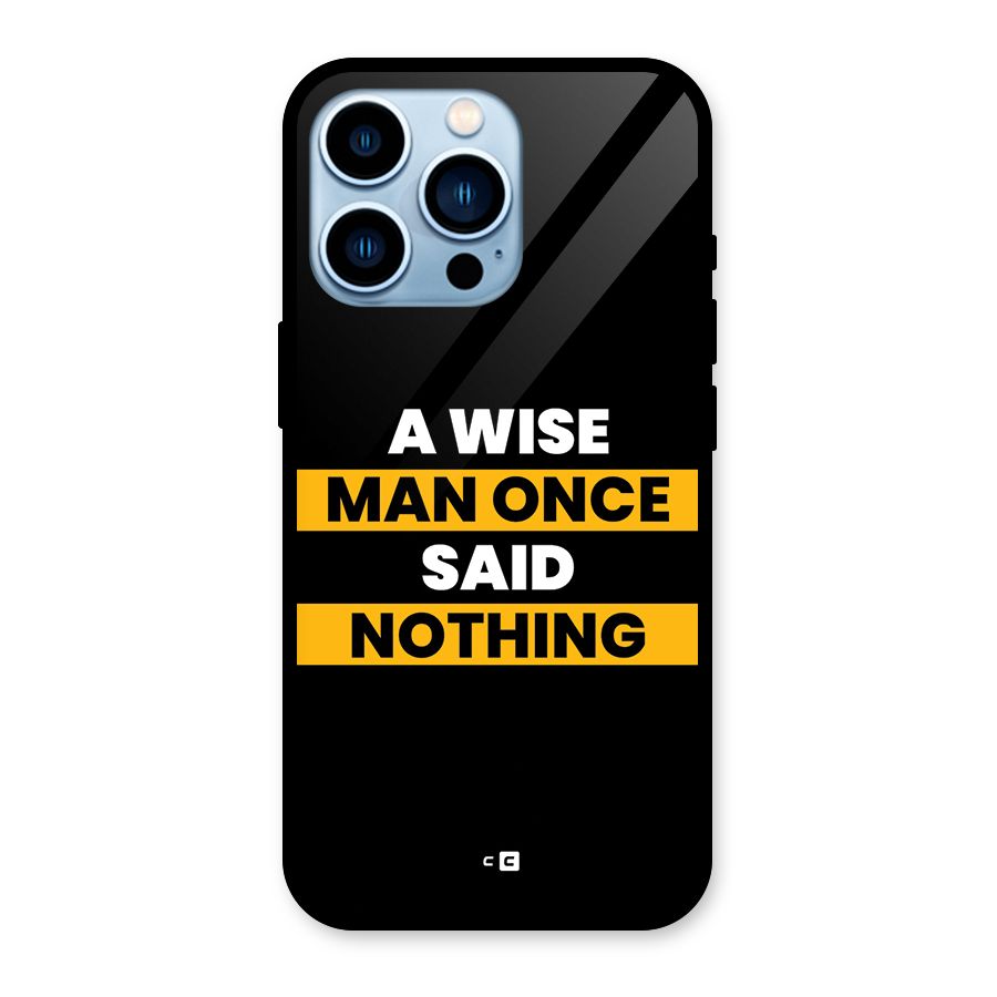 Wise Man Glass Back Case for iPhone 13 Pro
