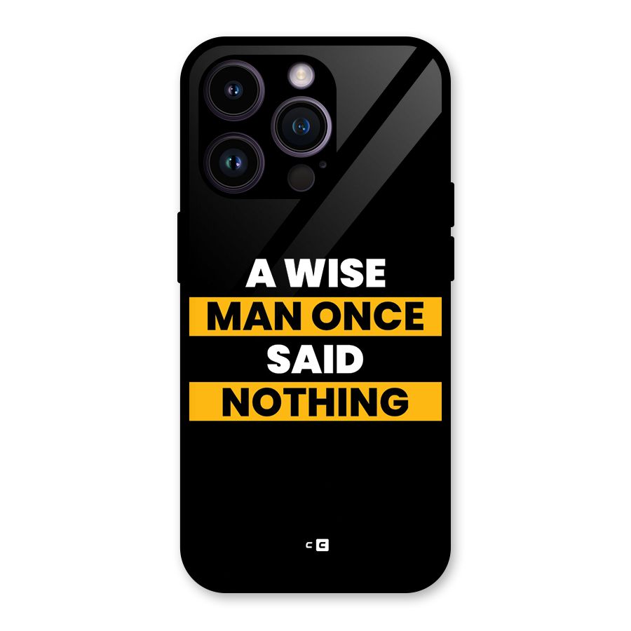 Wise Man Glass Back Case for iPhone 14 Pro