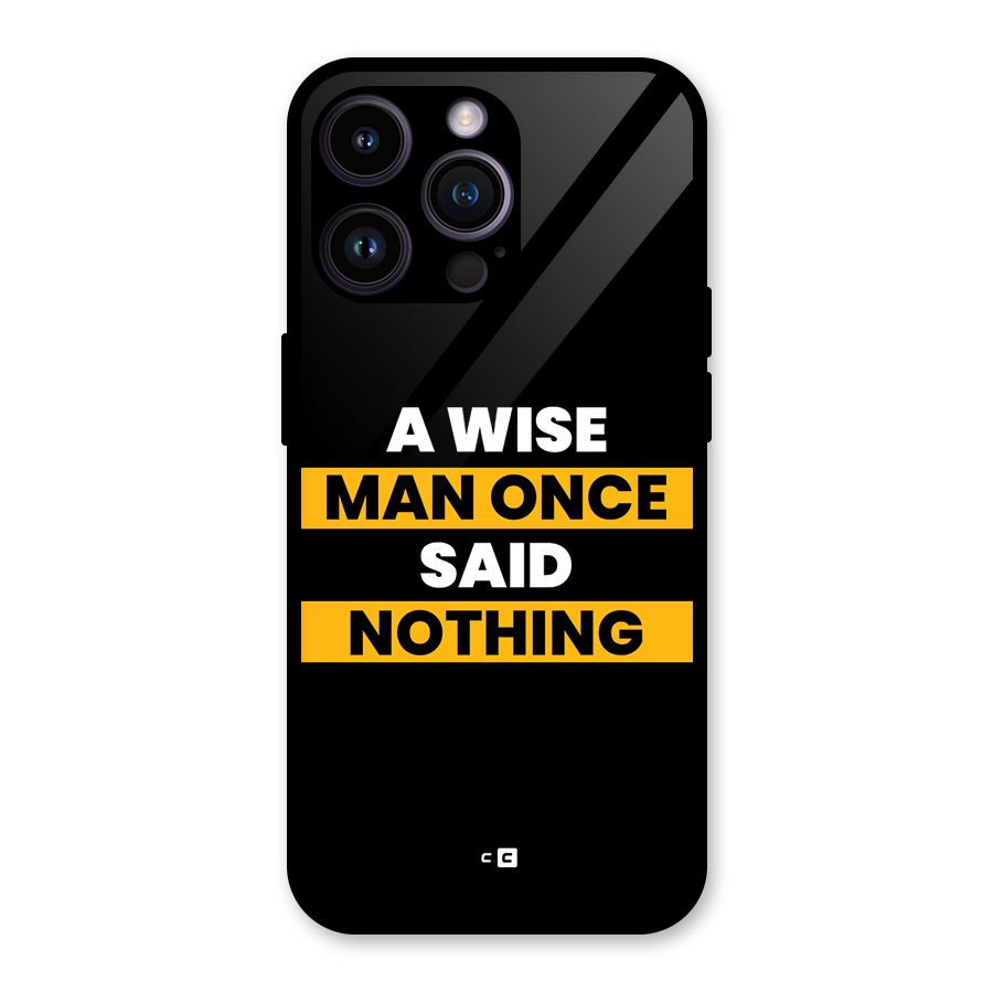 Wise Man Glass Back Case for iPhone 14 Pro Max