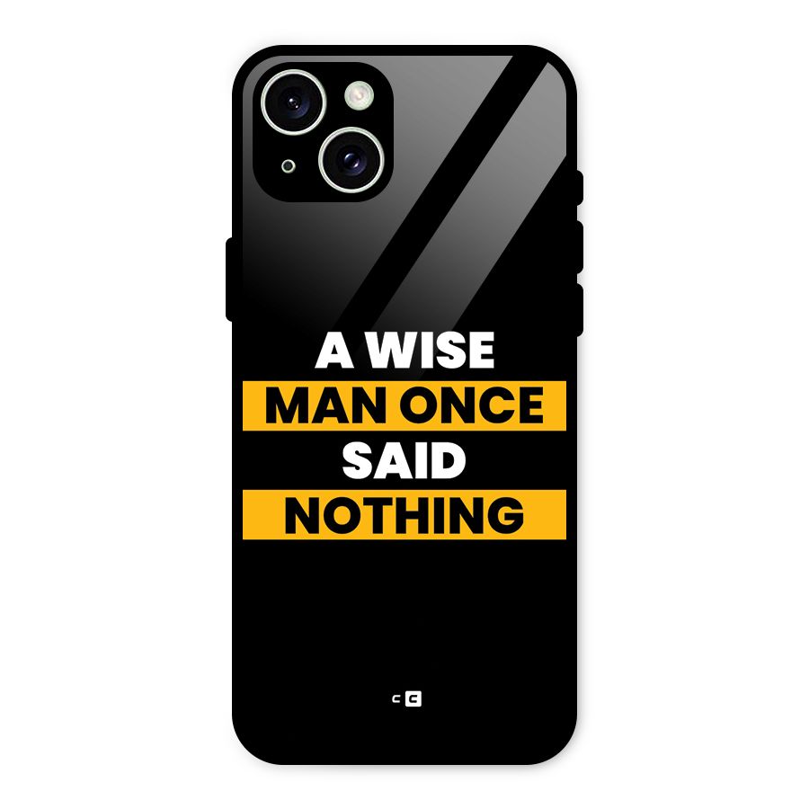 Wise Man Glass Back Case for iPhone 15 Plus