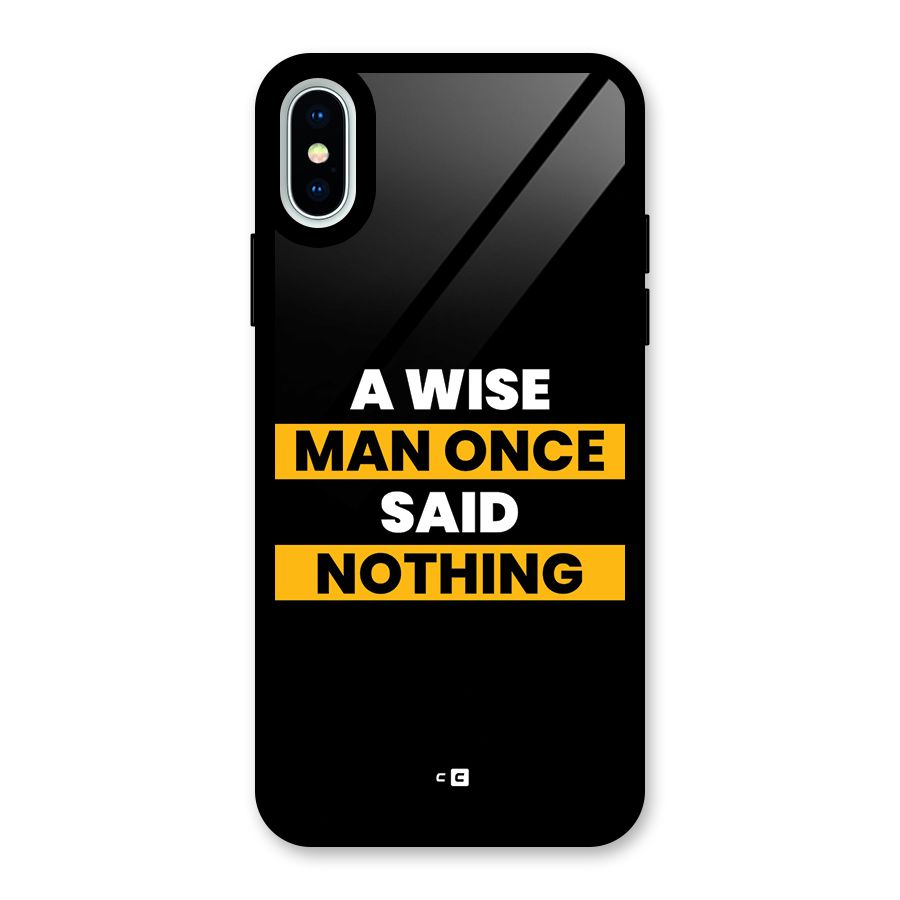 Wise Man Glass Back Case for iPhone XS
