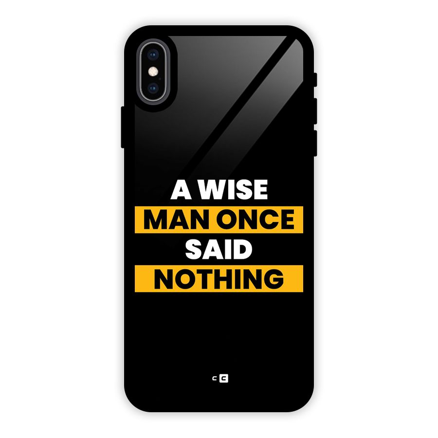 Wise Man Glass Back Case for iPhone XS Max