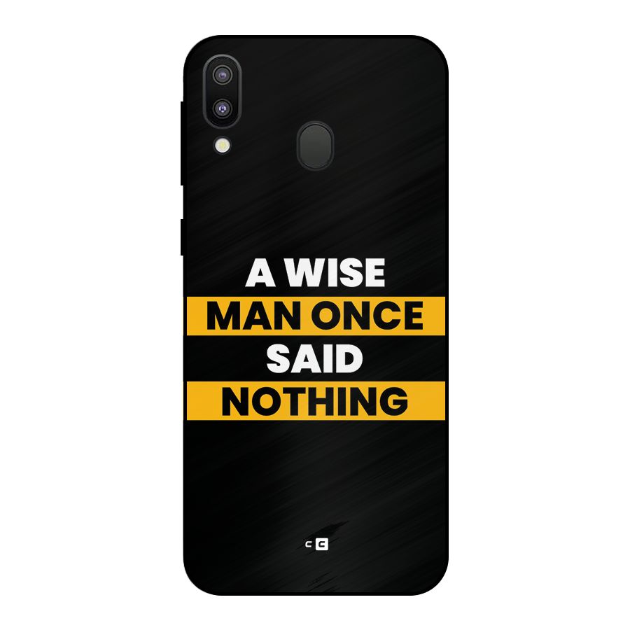 Wise Man Metal Back Case for Galaxy M20