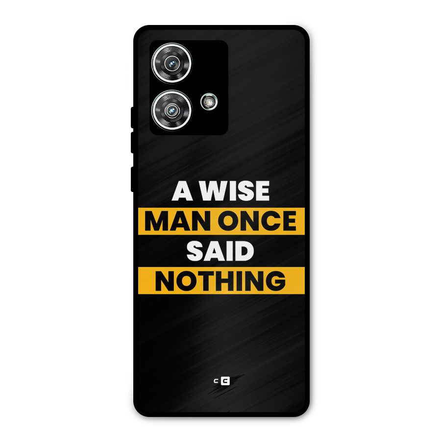 Wise Man Metal Back Case for Motorola Edge 40 Neo