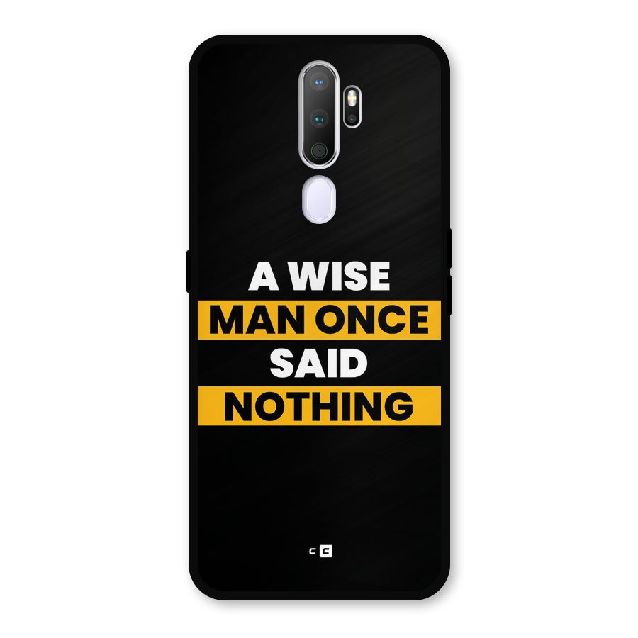 Wise Man Metal Back Case for Oppo A9 (2020)
