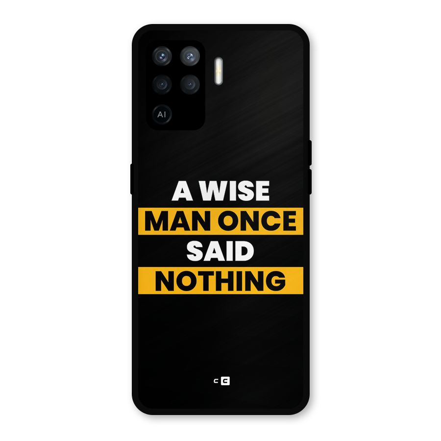 Wise Man Metal Back Case for Oppo F19 Pro