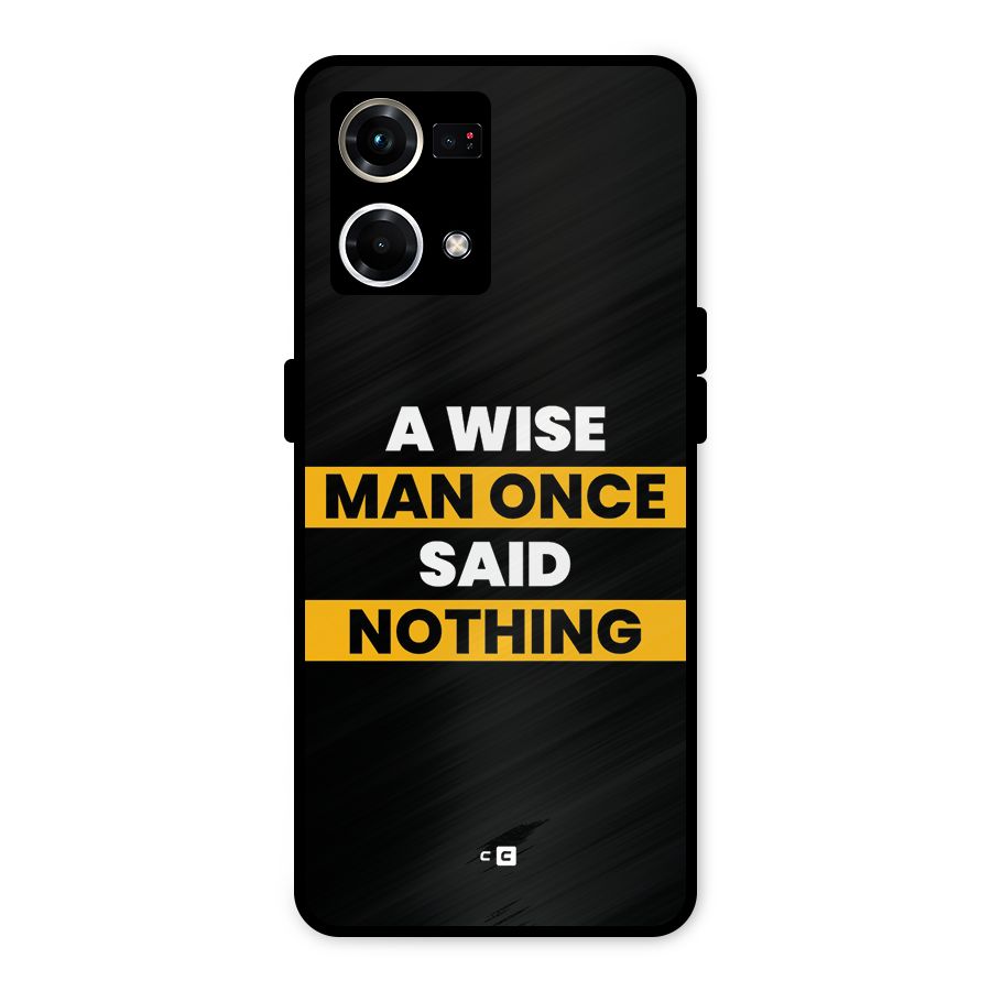 Wise Man Metal Back Case for Oppo F21s Pro 4G