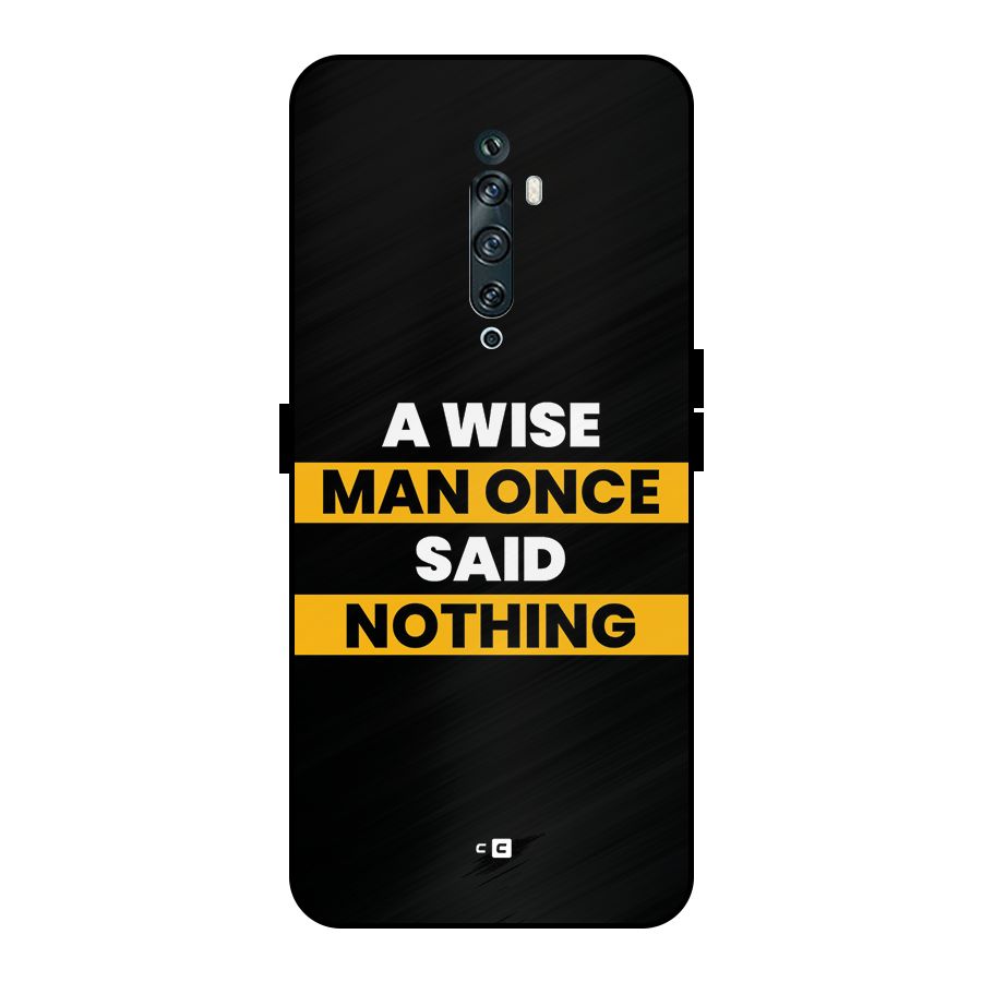 Wise Man Metal Back Case for Oppo Reno2 Z